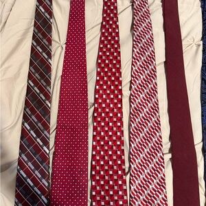Lot of Red Patterned Ties. Like new.